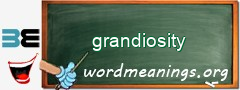 WordMeaning blackboard for grandiosity